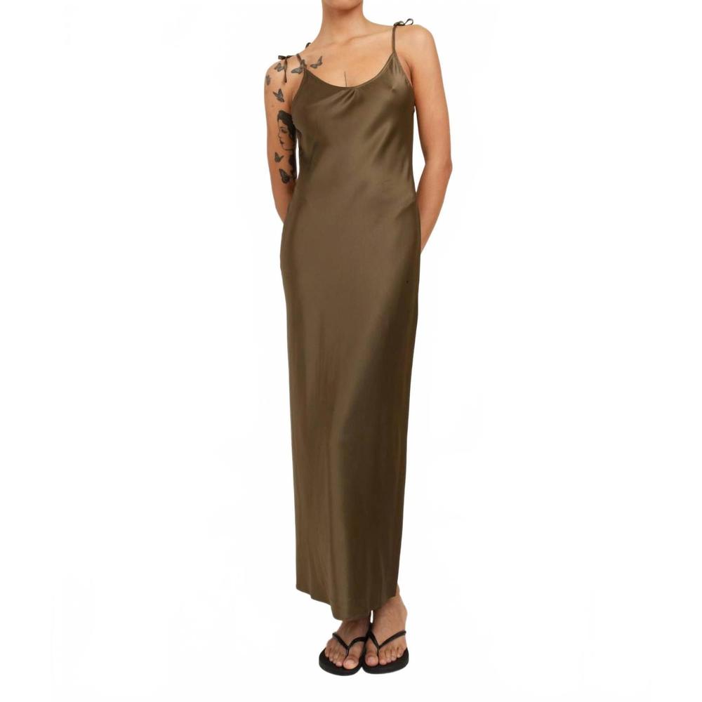 NEW PAPER LABEL bella maxi dress in moss green